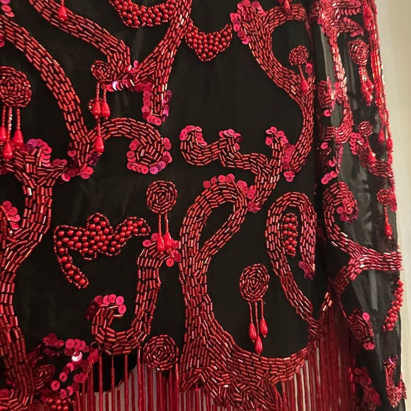 Vintage silk sequin top fully lined. By A. J. Bari. Size 10. - Picture 3 of 4